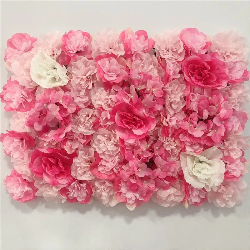Pink Silk Rose Flower Wall Artificial Flower Backdrop Decor.