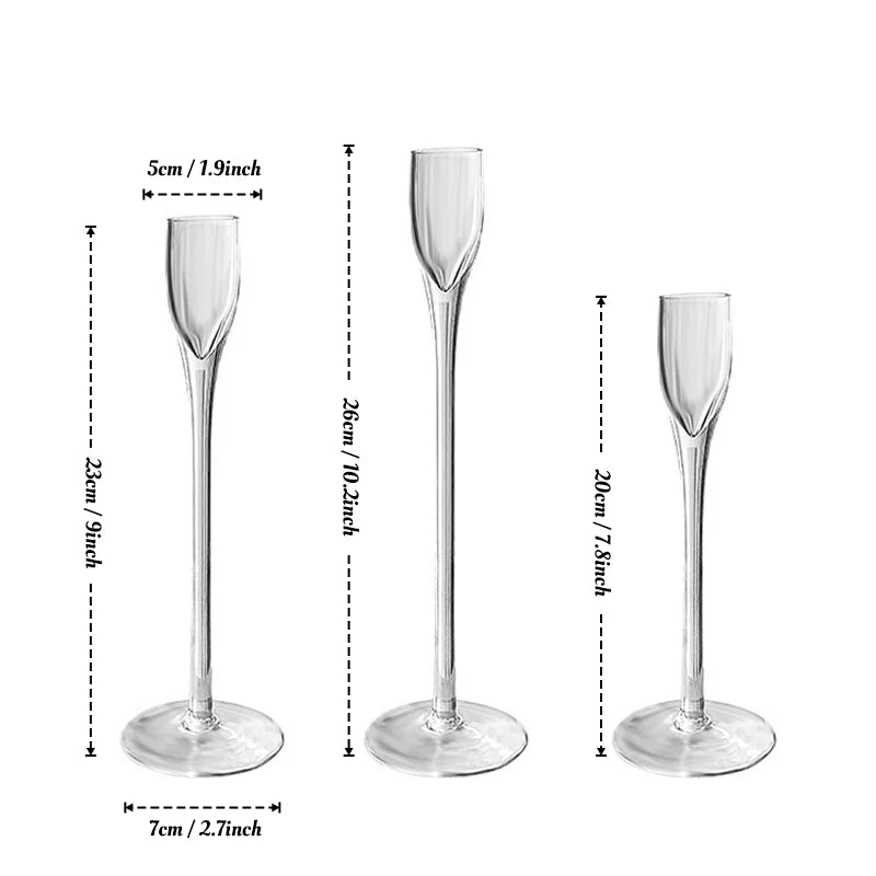 Portable Glass Candle Holder Bar Cup Tea Light