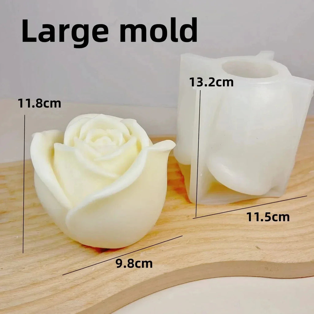Große Pfingstrosenblütenkerzen-Silikonform 3D