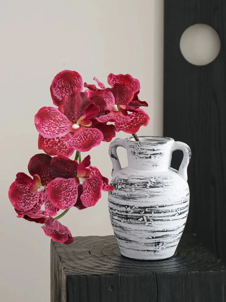 Artificial Vanda Orchid Stem Deep Pink Orchid.