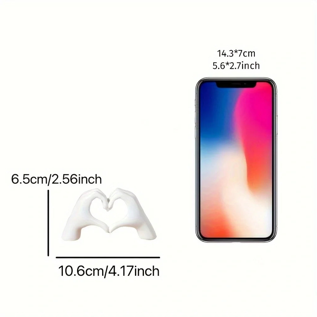 Gold Decoration, Heart Hand Statue Living Room Bedroom Decoration, Love Finger.