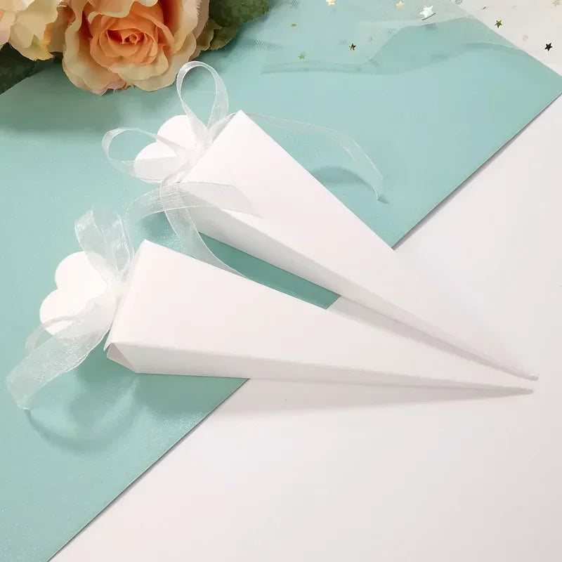 Cone Shaped Candy/Rice Box Wedding Party Favor