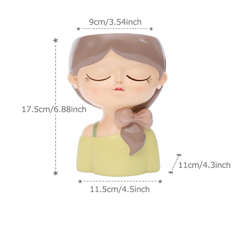 Fairy planter for succulents air plants - Resin Cute Girl Flower Pot.