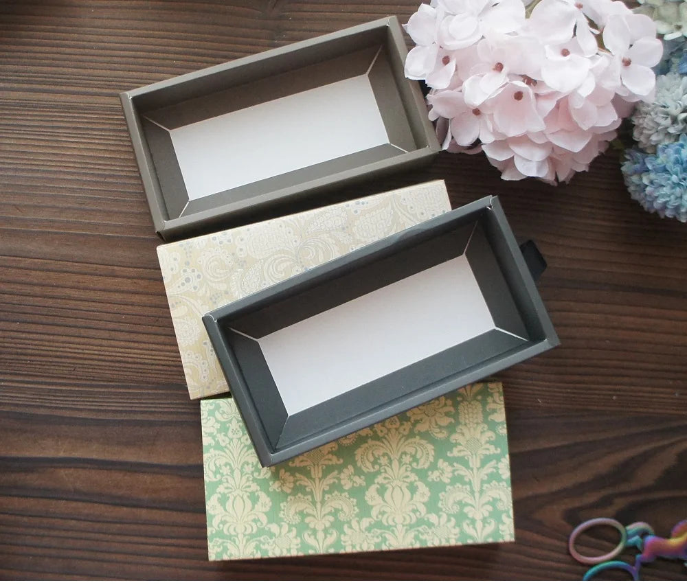 Elegantes Blau-Gelbes Blumenmuster 3 Größe 10 Set Geschenke Verpackung