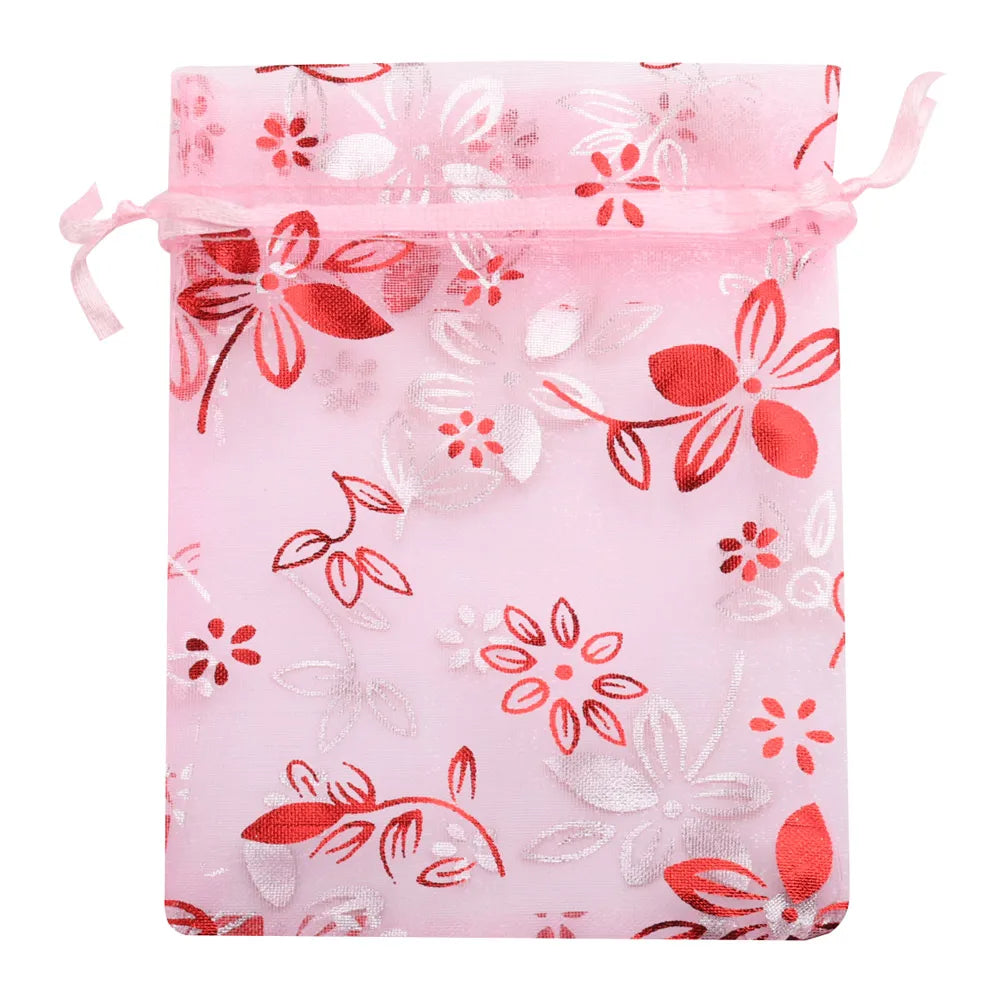 Satinbeutel mit Kordelzug zum Verpacken von Geschenktüten.