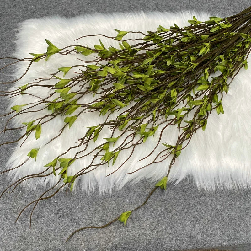 Multi Forked Silk Cloth Dragon Whisker Leaf 112cm Flowers.