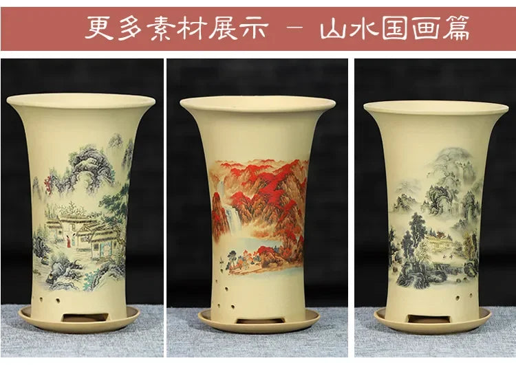 Purple Sand Flower Pot Tray High-end Boutique Orchid Pot Dedicated