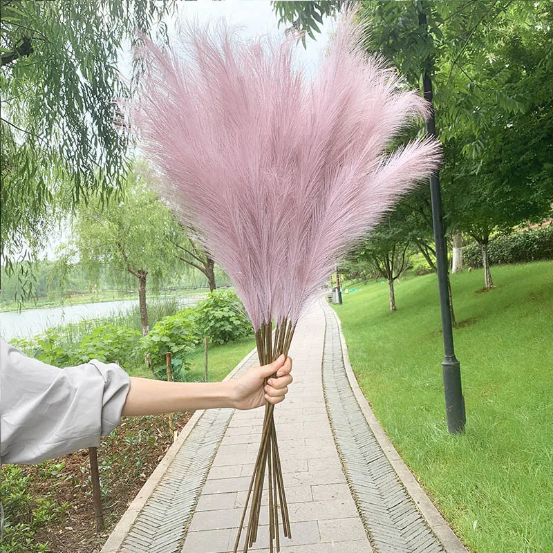 Artificial Pampas Grass Dried Reed Flowers 5pcs 100cm