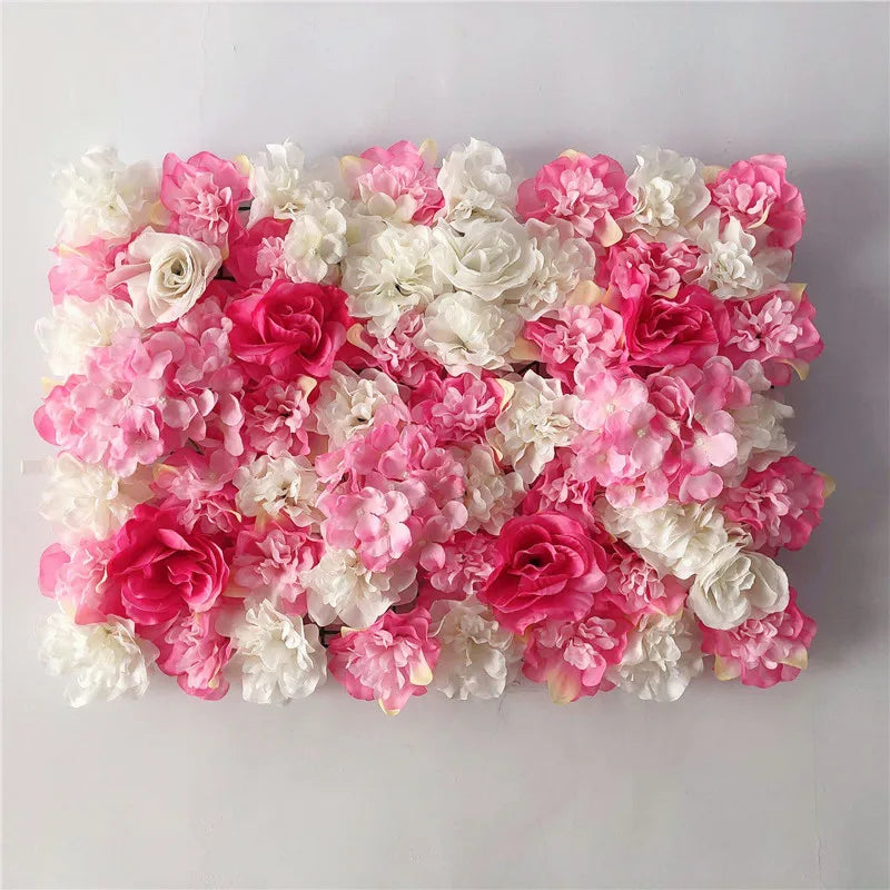 Pink Silk Rose Flower Wall Artificial Flower Backdrop Decor.
