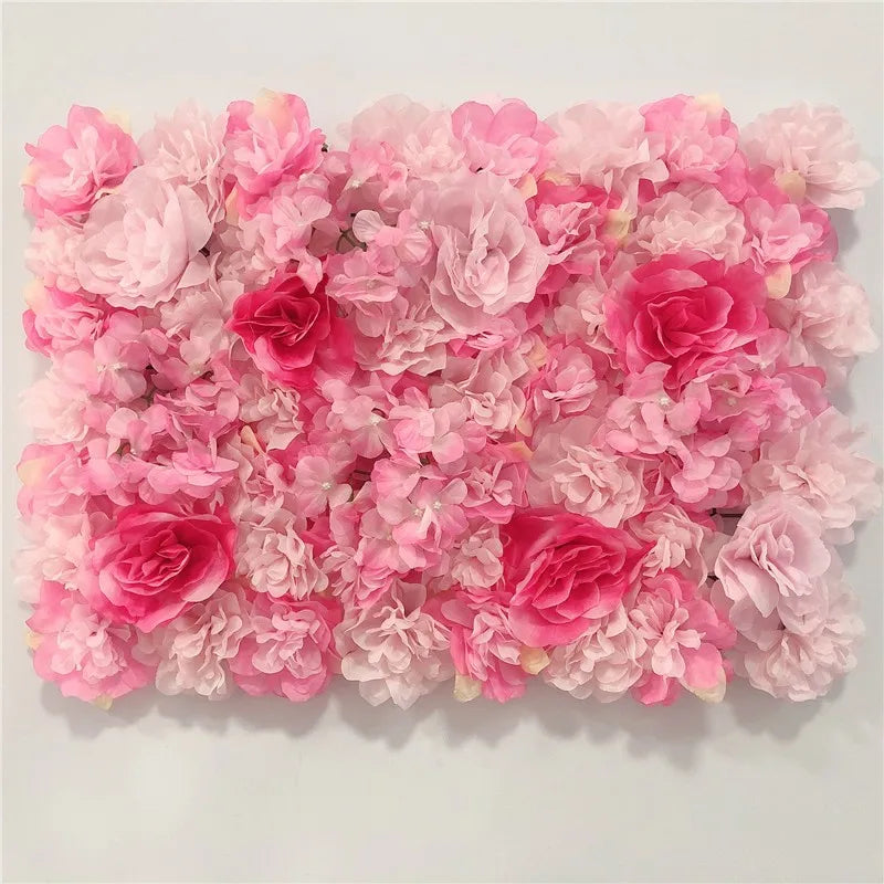 Pink Silk Rose Flower Wall Artificial Flower Backdrop Decor.