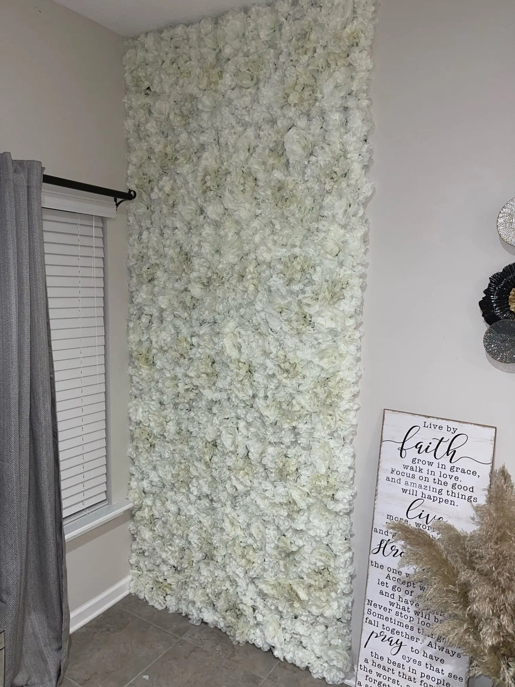 Pink Silk Rose Flower Wall Artificial Flower Backdrop Decor.