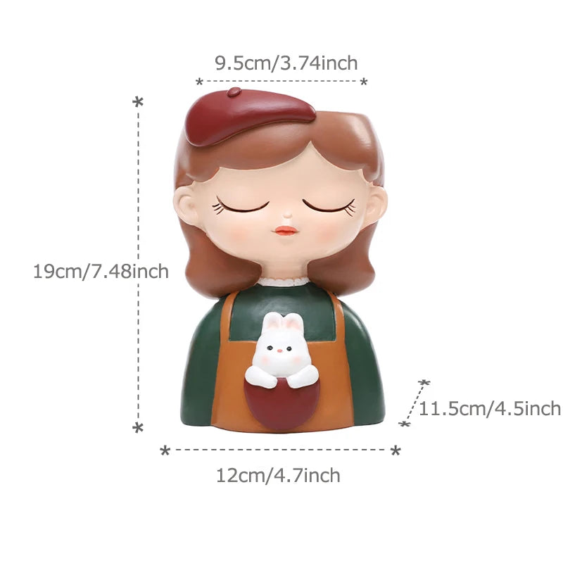 Fairy planter for succulents air plants - Resin Cute Girl Flower Pot.