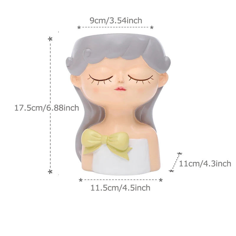 Fairy planter for succulents air plants - Resin Cute Girl Flower Pot.