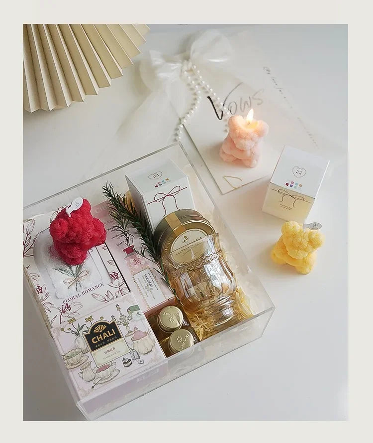 Candela Orso Romantica e Carina, Cera di Soia, Aromaterapia, Piccola, Profumata