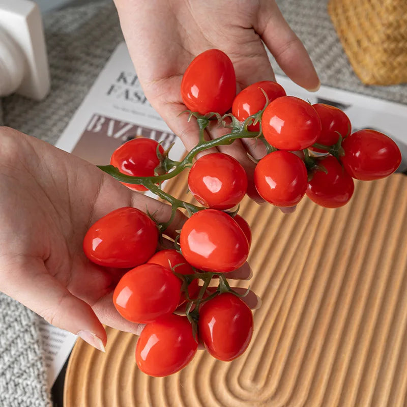 Artificial cherry fake fruit tomato kitchen props wedding decor.