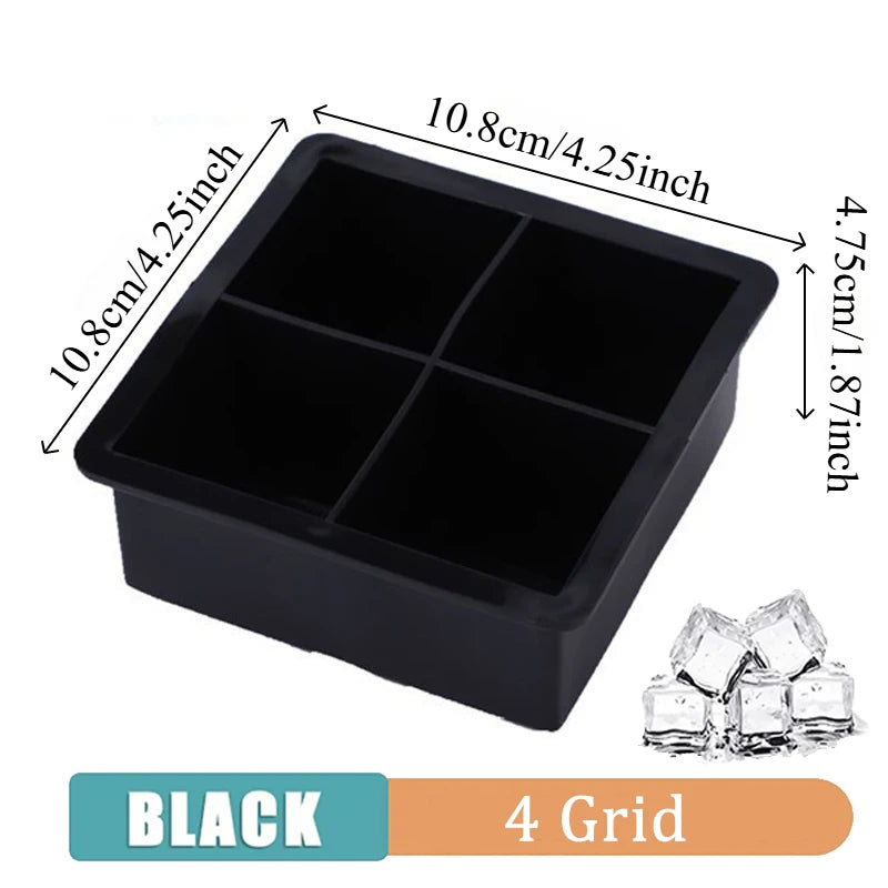 Silicone Ice Cube Molds  Home or Barware 4/6/8/15 Grids