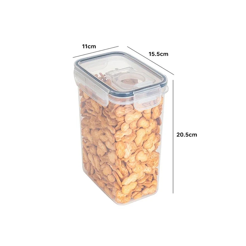 Airtight Cereal Storage Container  Food Storage Box Plastic Transparent Sealed
