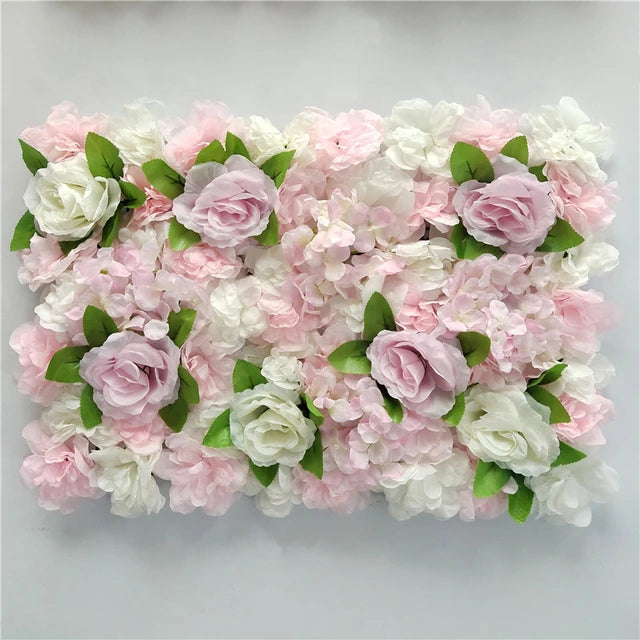 Pink Silk Rose Flower Wall Artificial Flower Backdrop Decor.