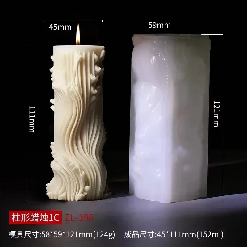 Silikonform Blume Lavendel Gips zylindrische Kerzenherstellung