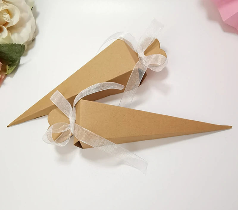 Cone Shaped Candy/Rice Box Wedding Party Favor
