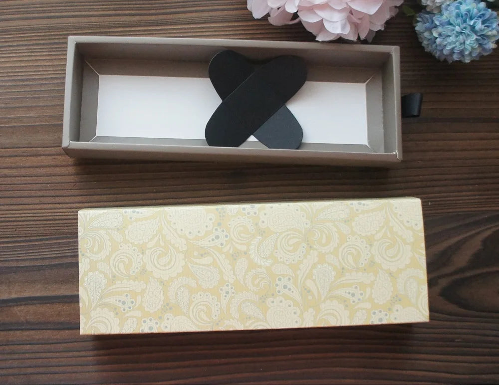 Elegantes Blau-Gelbes Blumenmuster 3 Größe 10 Set Geschenke Verpackung