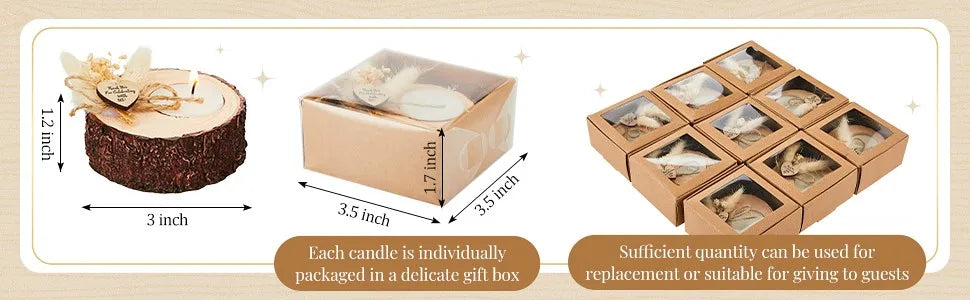 Gastgeschenk Kerzen Hochzeit Holz Teelicht Kerzenhalter 10/15/20 Stück Geschenke Party Favors