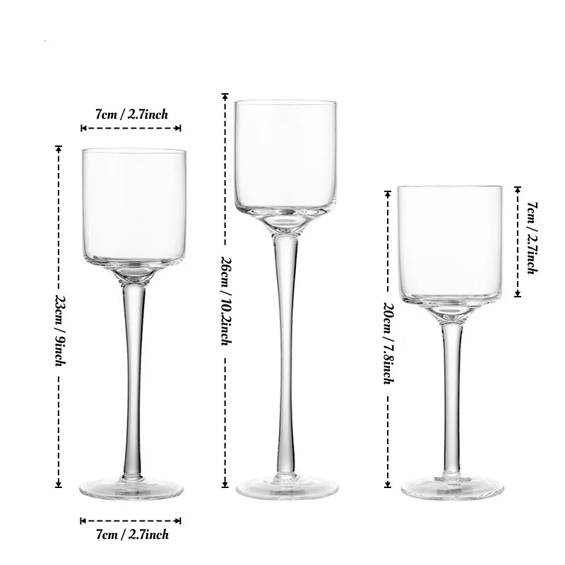 Portable Glass Candle Holder Bar Cup Tea Light
