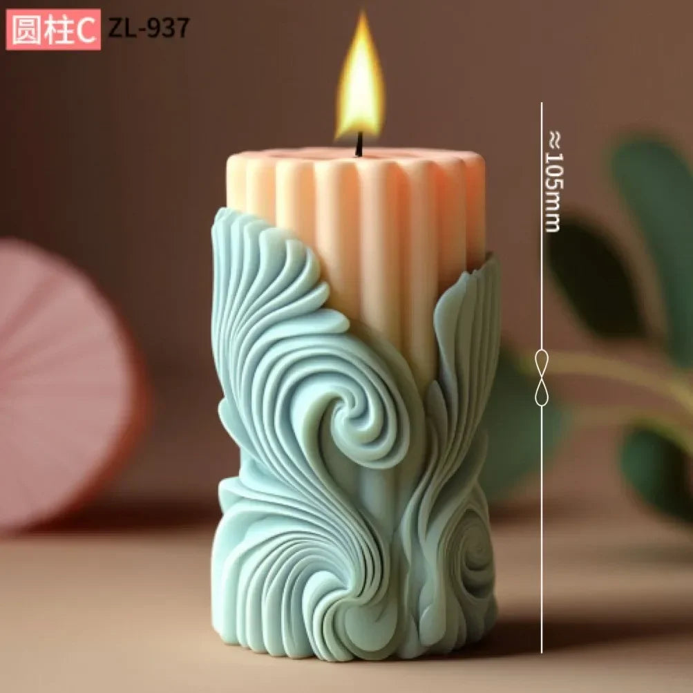 Große Pfingstrosenblumenkugel-Rosenkerzen-Silikonform
