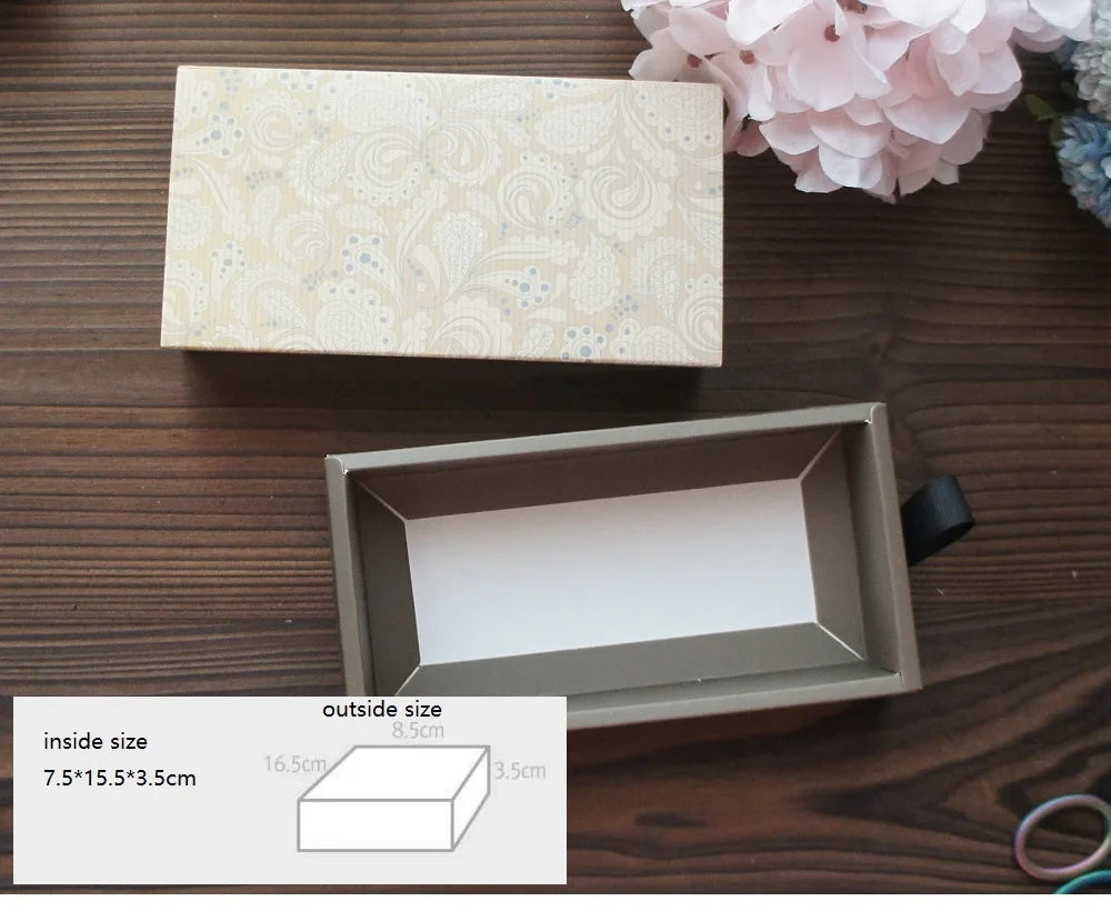 Elegantes Blau-Gelbes Blumenmuster 3 Größe 10 Set Geschenke Verpackung