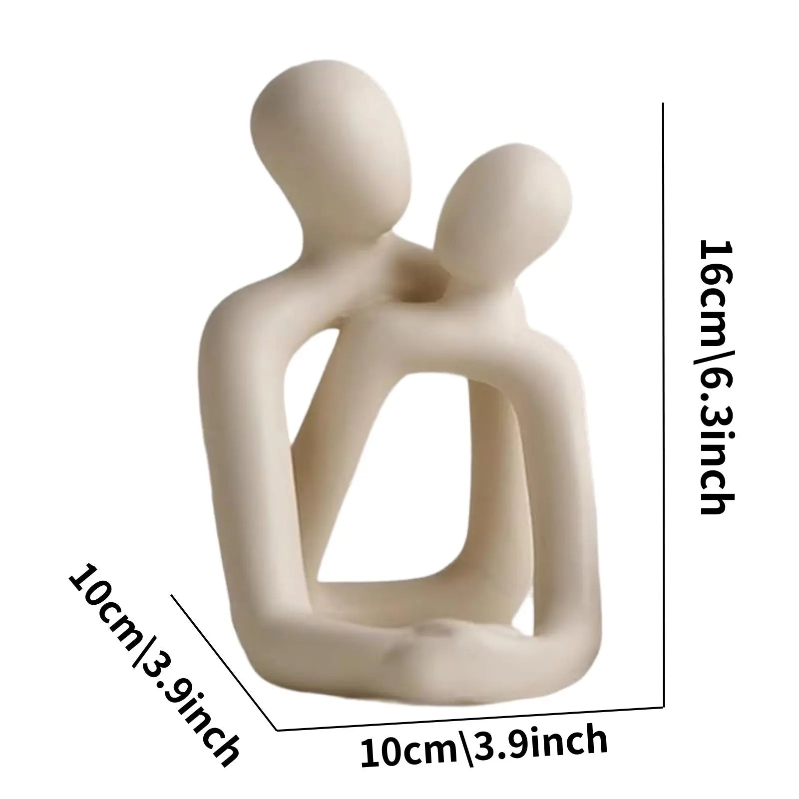 Heartwarming Loving Couple Resin Statue - A Timeless Modern Home Decor.