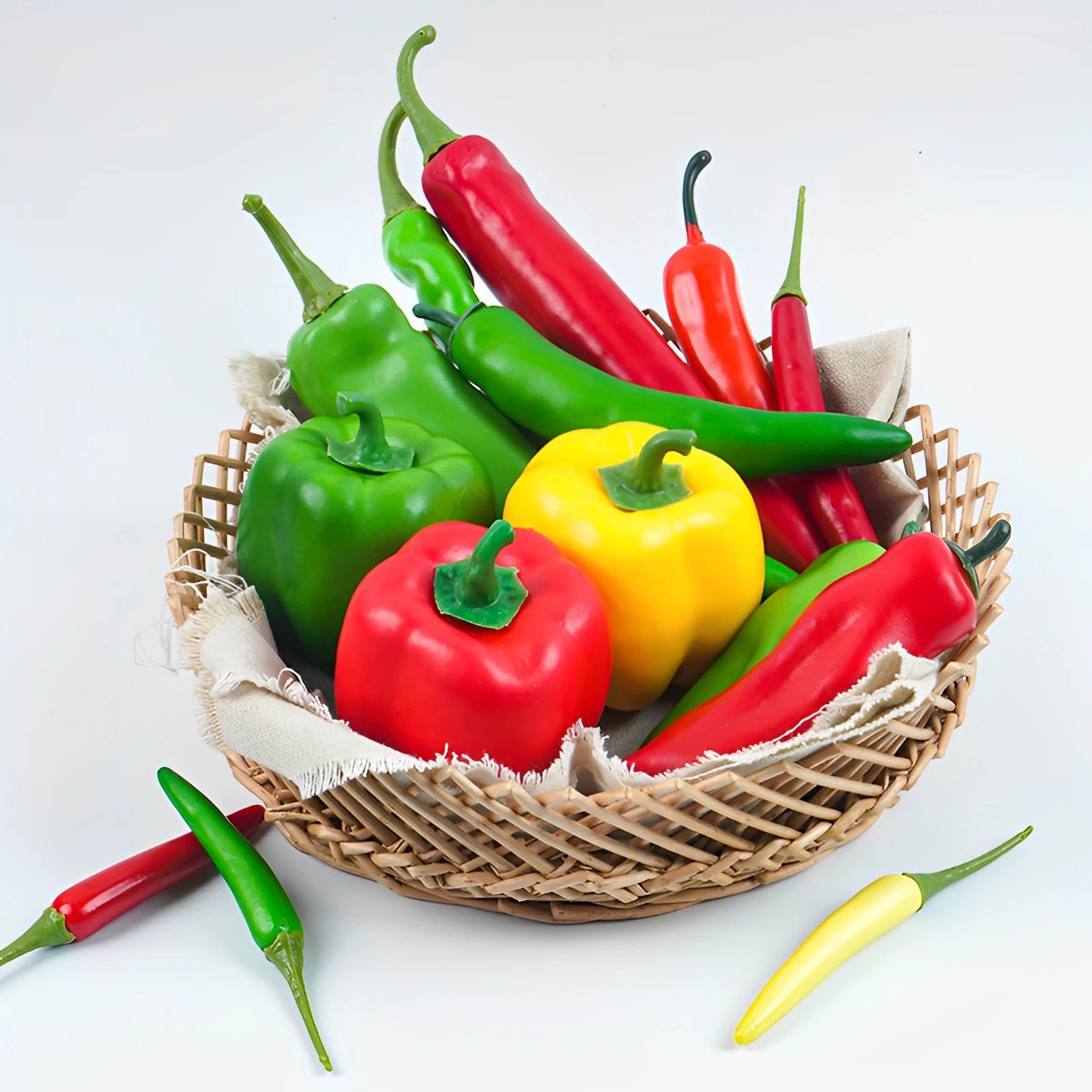 Artificial PE Pepper green simulated vegetables fruit model party.