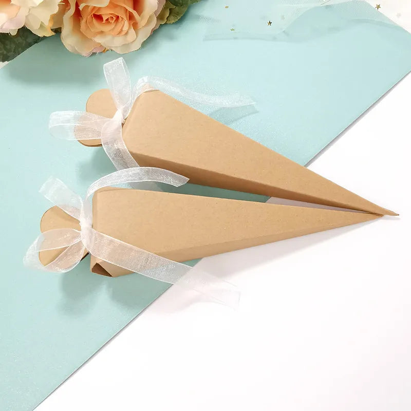 Cone Shaped Candy/Rice Box Wedding Party Favor