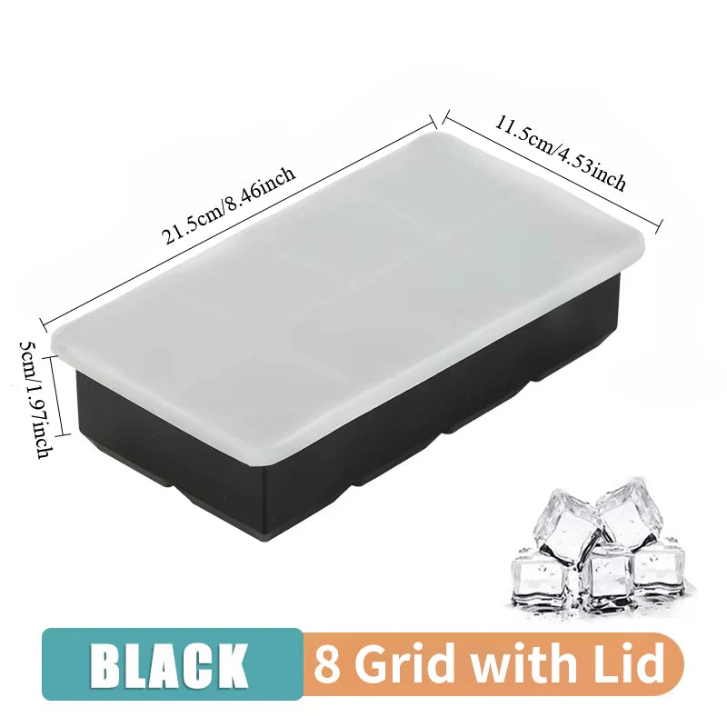 Silicone Ice Cube Molds  Home or Barware 4/6/8/15 Grids