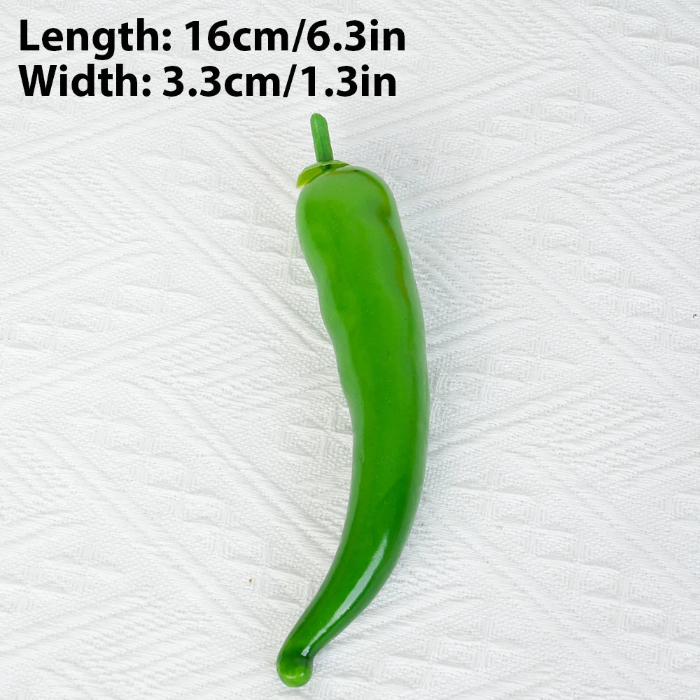Artificial PE Pepper green simulated vegetables fruit model party.