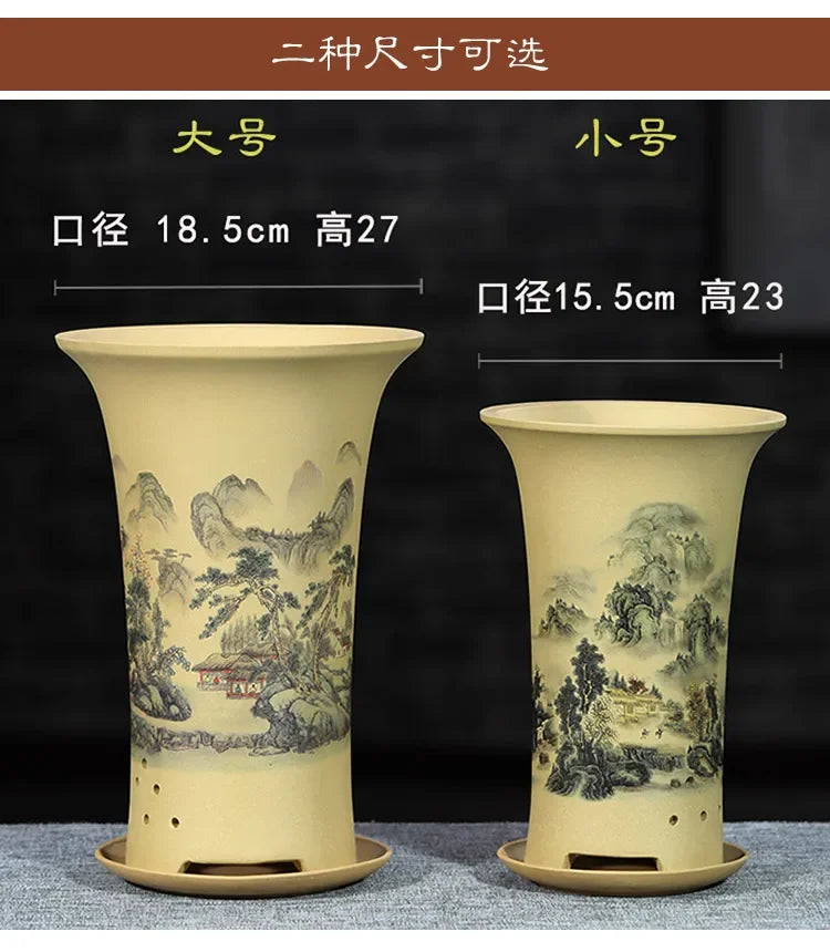 Purple Sand Flower Pot Tray High-end Boutique Orchid Pot Dedicated