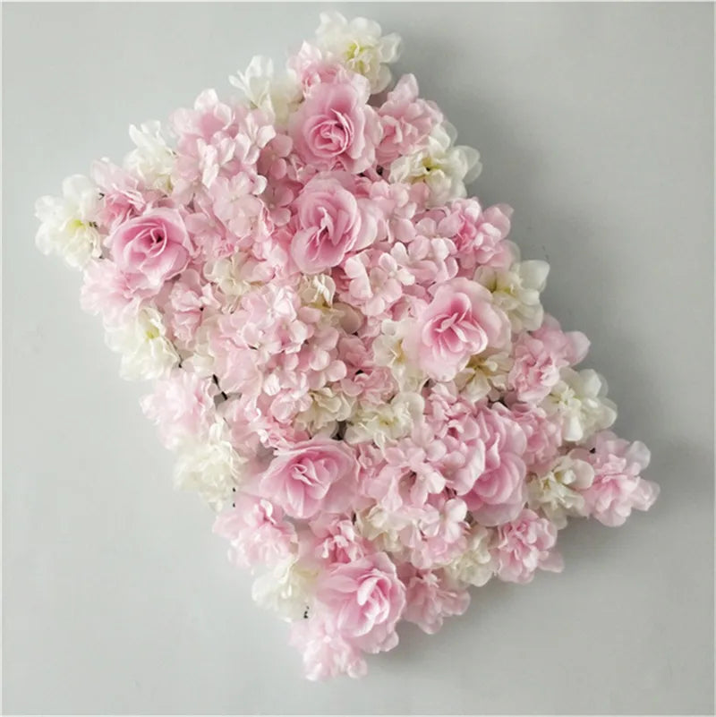 Pink Silk Rose Flower Wall Artificial Flower Backdrop Decor.