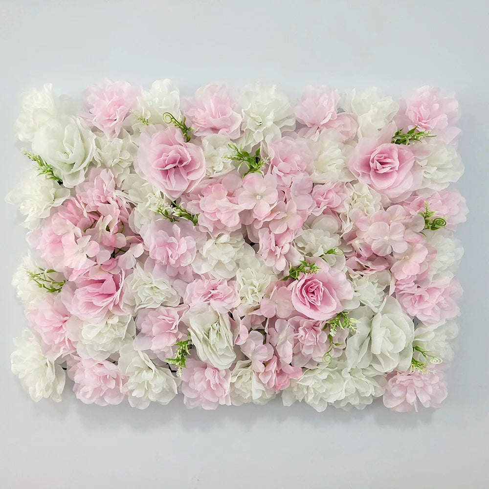 Pink Silk Rose Flower Wall Artificial Flower Backdrop Decor.