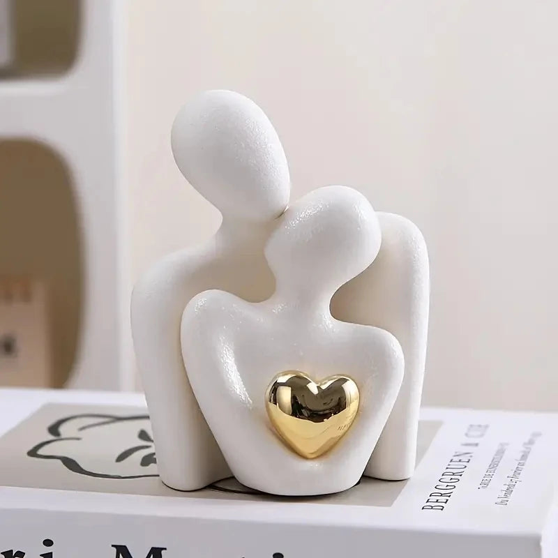 Romantische Liebesumarmungs-Statue, Ornament-Paar-Set, Valentinstagsgeschenk.