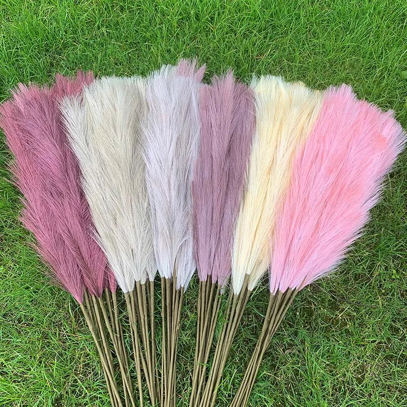 Artificial Pampas Grass Dried Reed Flowers 5pcs 100cm