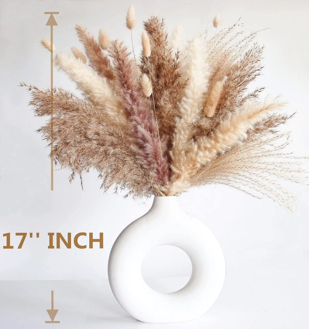Fluffy Pampas Bunny Tail Grass Dried Artificial Flowers 120pcs