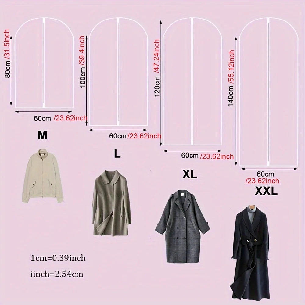 Clothes Dust Cover Bag 5pcs With Zipper