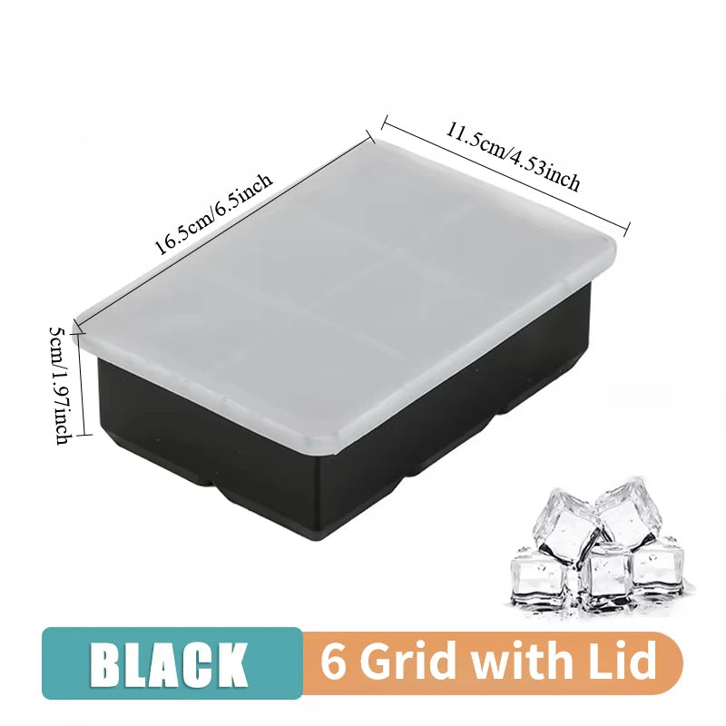 Silicone Ice Cube Molds  Home or Barware 4/6/8/15 Grids