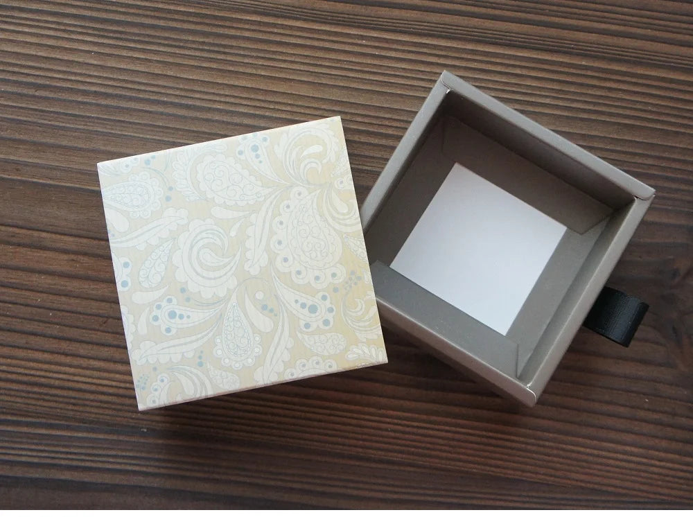 Elegantes Blau-Gelbes Blumenmuster 3 Größe 10 Set Geschenke Verpackung