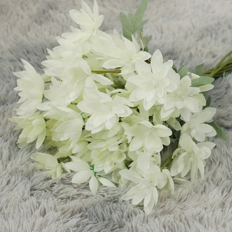 New 60cm Flame Flow Blue Orange Red Champagne White Large Silk Flowers.