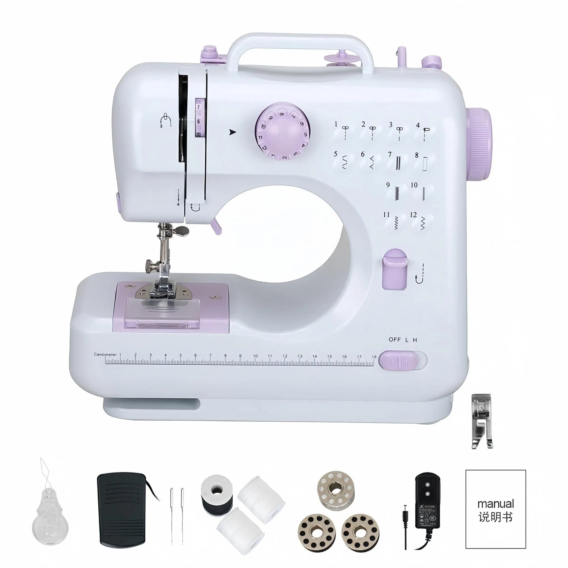 Electric Sewing Machine Mini Household Double Thread Sewing Machine.