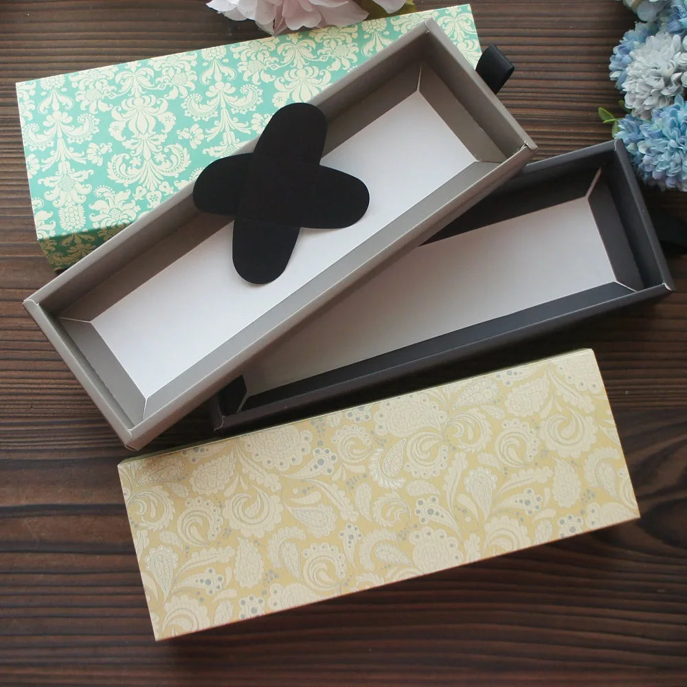 Elegantes Blau-Gelbes Blumenmuster 3 Größe 10 Set Geschenke Verpackung