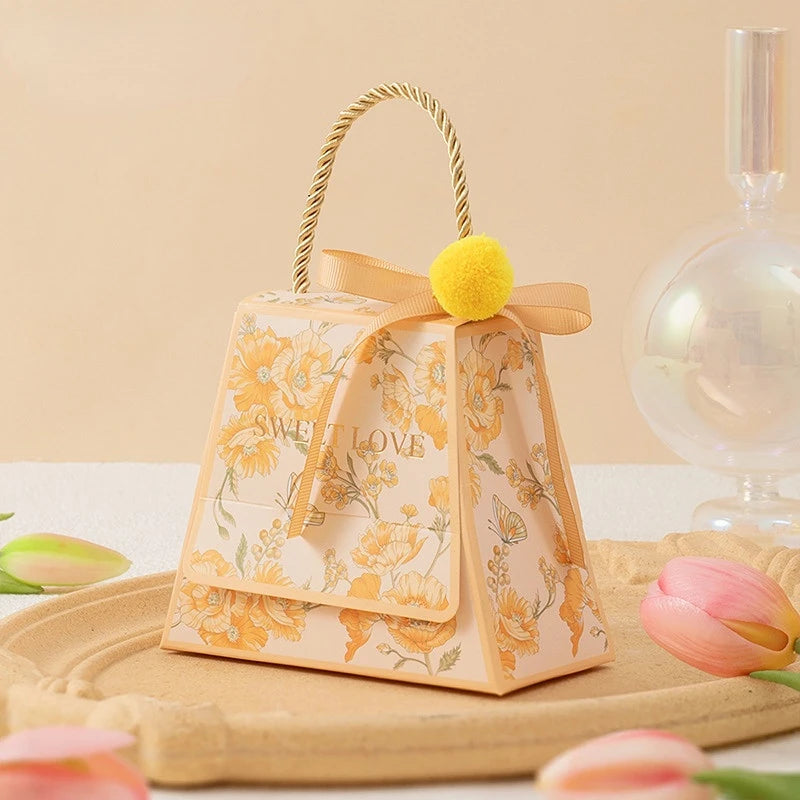 Paperboard Flower Wedding Gift Bag 10pcs
