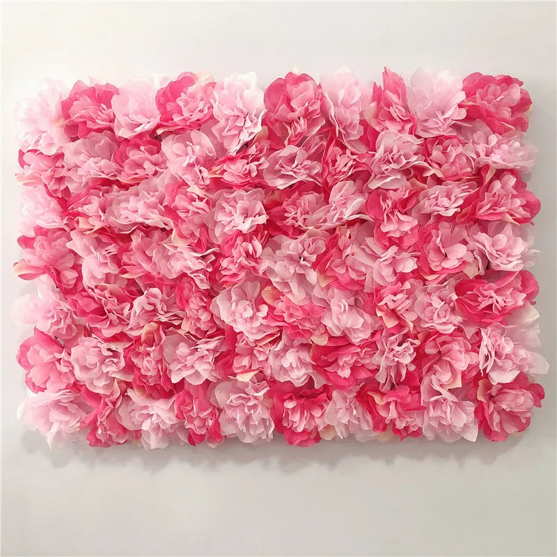 Pink Silk Rose Flower Wall Artificial Flower Backdrop Decor.