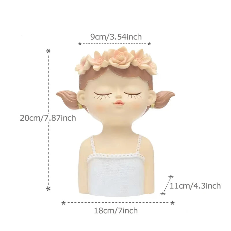 Fairy planter for succulents air plants - Resin Cute Girl Flower Pot.