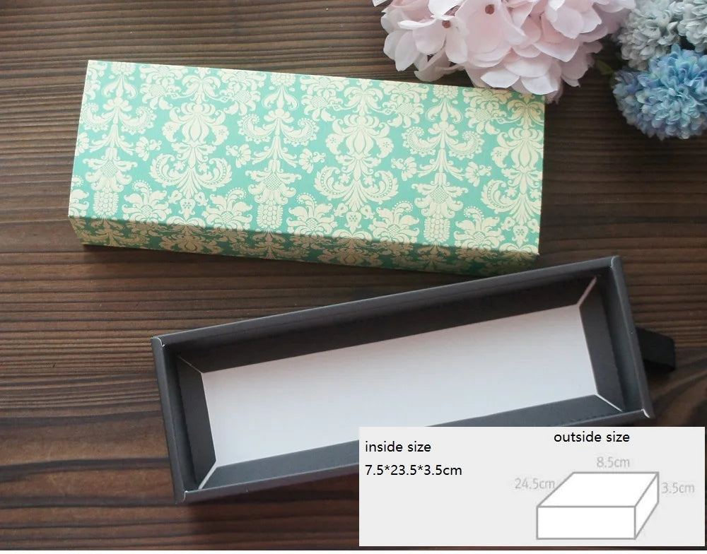 Elegantes Blau-Gelbes Blumenmuster 3 Größe 10 Set Geschenke Verpackung